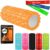 Foam Roller Orange with 3 Resistance Level Bands – Lightweight Foam Rollers for Muscles Provides Relief from Pain Fatigue Improves Tissue Recovery – Massage Roller for Gym, Yoga Pilates